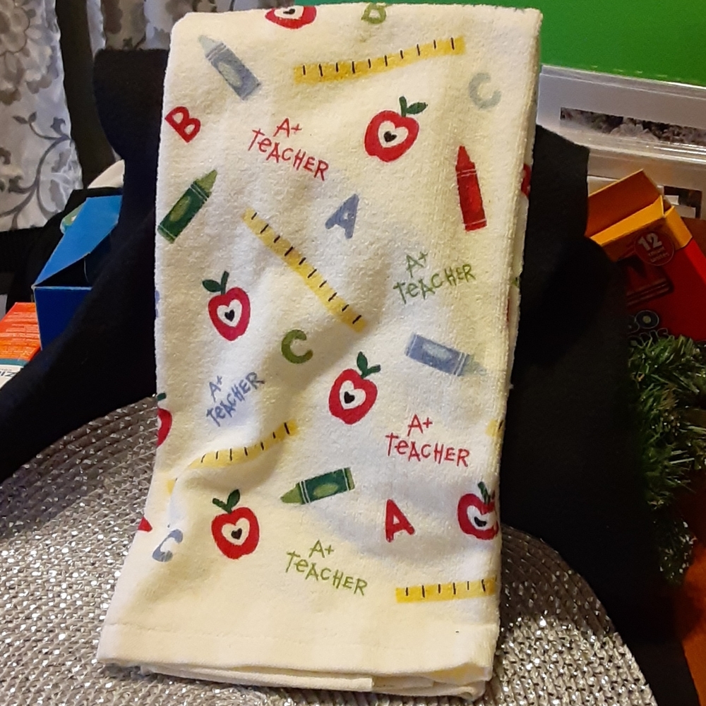 Teacher school theme Terry towel